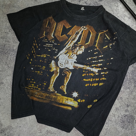 Koszulka z nadrukiem ACDC Stiff uppper lip world tour 2000