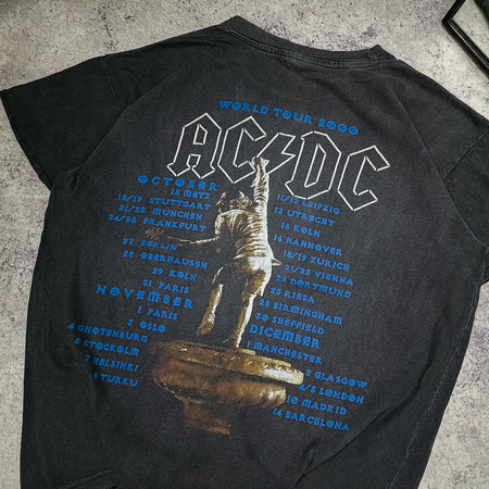 Koszulka z nadrukiem ACDC Stiff uppper lip world tour 2000